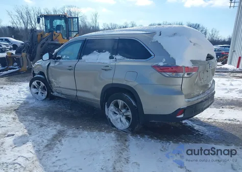 2015 Toyota Highlander Limited V6 z USA, uszkodzony, nr VIN 5TDDKRFH6FS080133